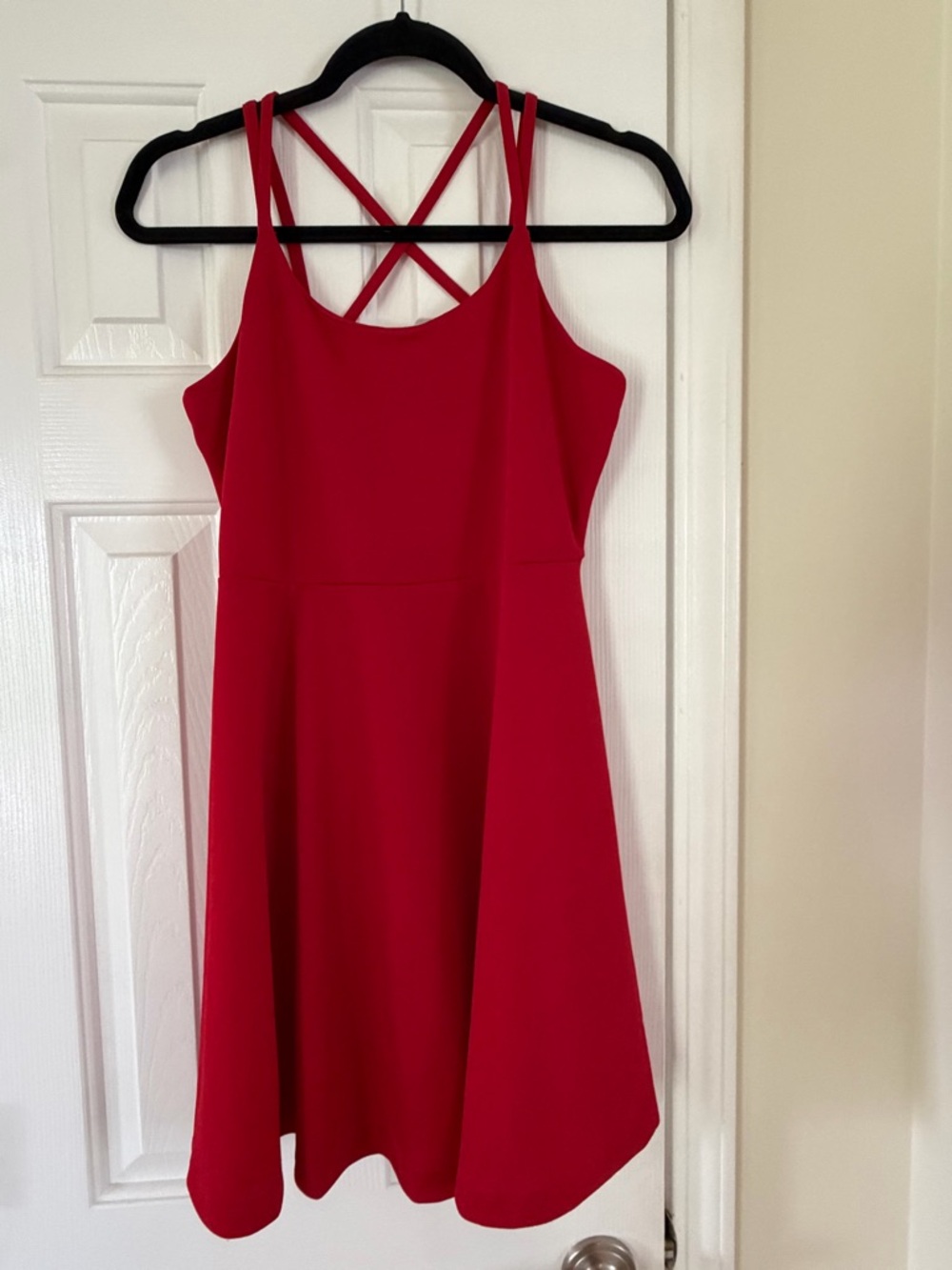 Ginger by Lifestyle Women’s Textured Mini Dress Size Small Red CrissCross Back